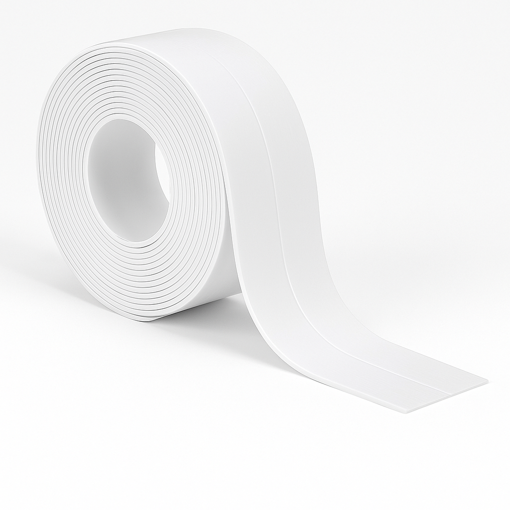 3.2M Self-Adhesive Caulk Tape Sealant Strip – Waterproof PVC Sealing Tape for Kitchen, Bathroom, Toilet & Wall Edges (22mm Wide, White)