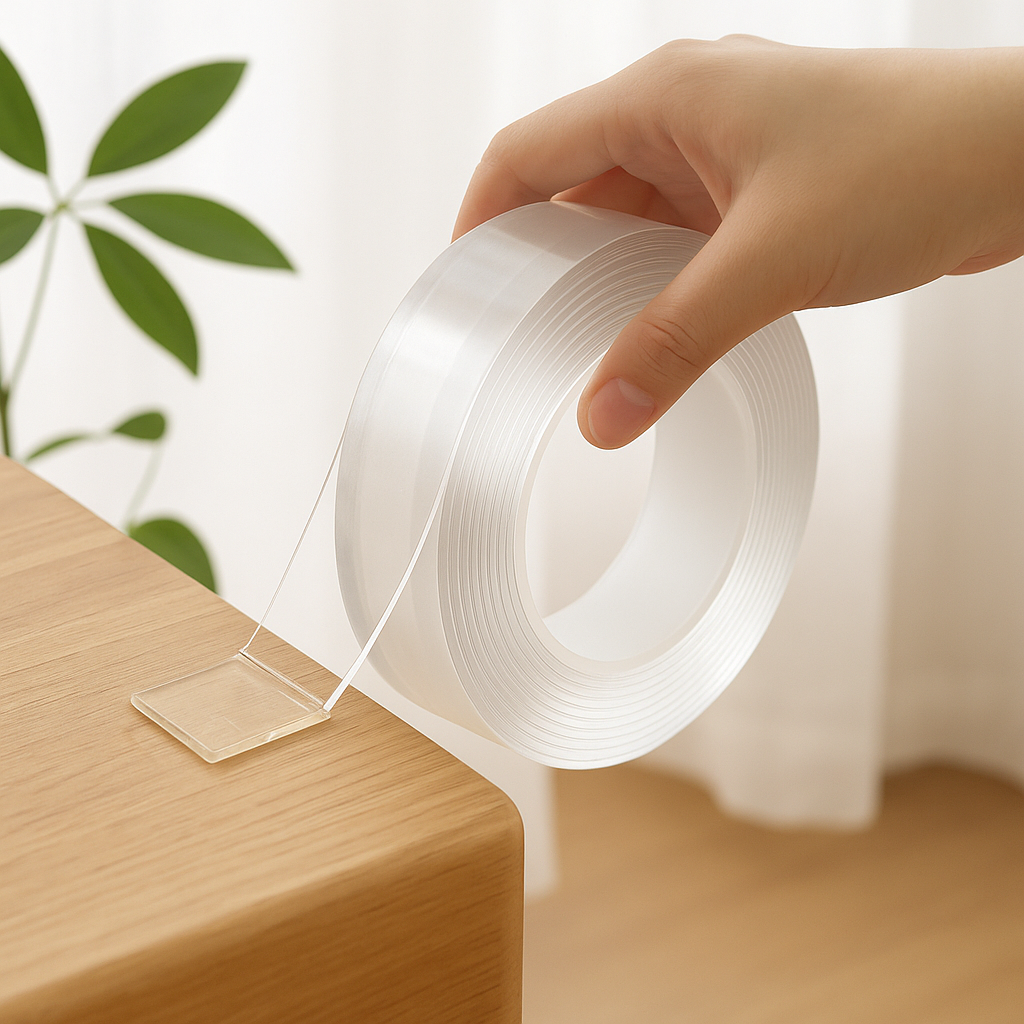 Nano Magic Tape – Clear Double-Sided Grip Tape (Washable, Removable, Traceless Adhesive)