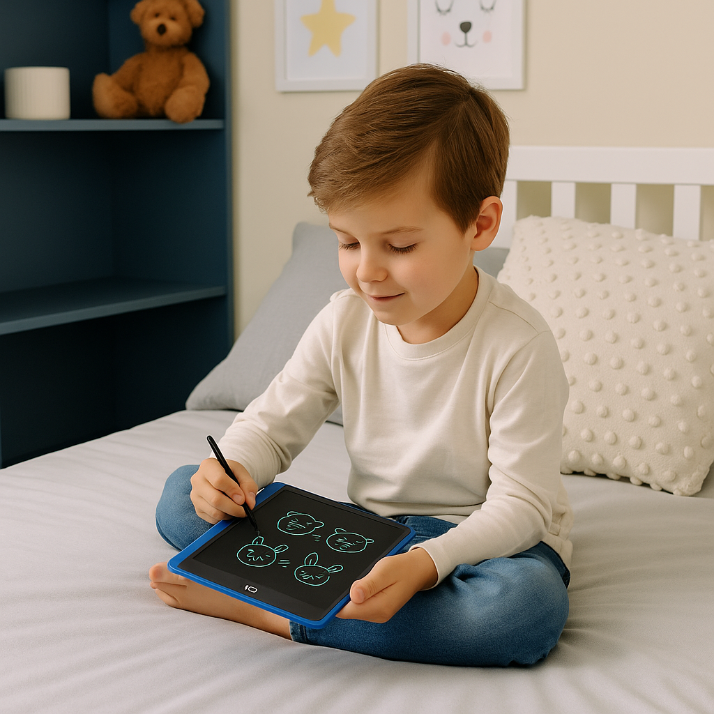 LCD Rainbow Writing Tablet for Kids – 8.5" or 12" Erasable Drawing Pad, Reusable Writing Board for Boys & Girls Ages 3–6