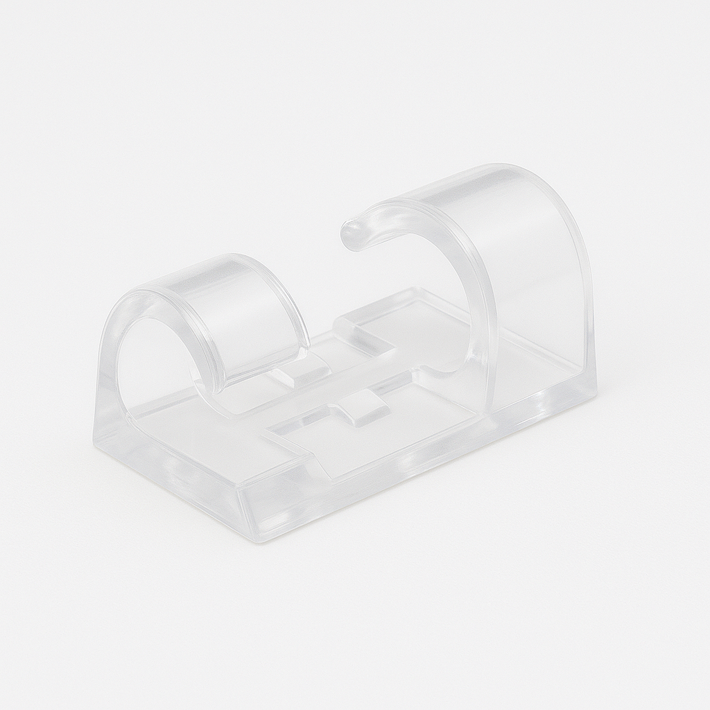 20PCS Self-Adhesive Cable Clips – Transparent Wire & Cord Holders for Desk, Wall, TV & PC Organization (No-Drill, Strong Hold)