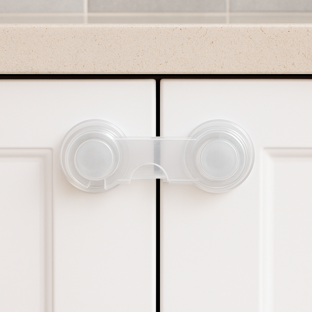 10PCS Baby Safety Cabinet Locks – Transparent Self-Adhesive Childproof Latches for Drawers, Cupboards & Appliances (No Drilling Required)