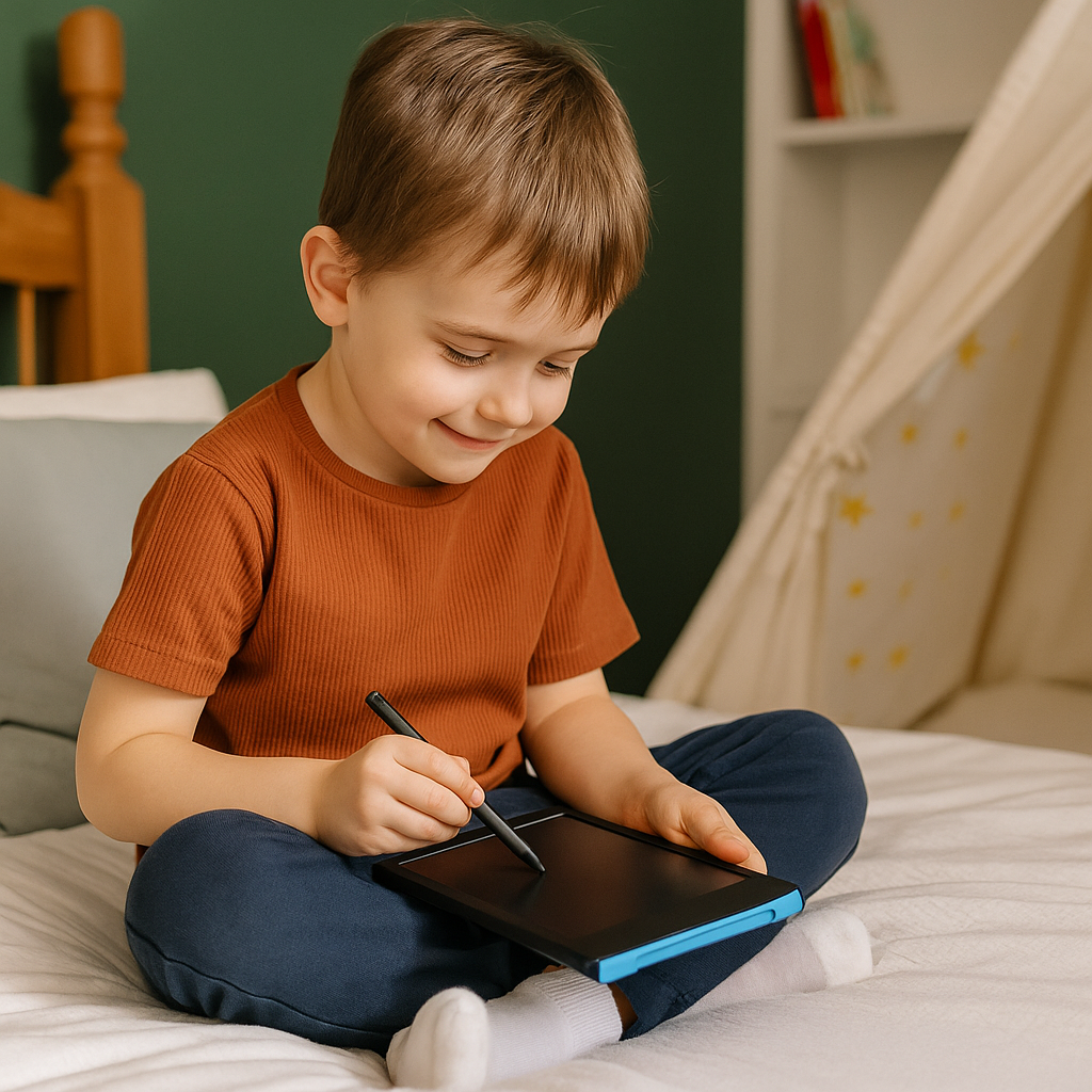 LCD Rainbow Writing Tablet for Kids – 8.5" or 12" Erasable Drawing Pad, Reusable Writing Board for Boys & Girls Ages 3–6