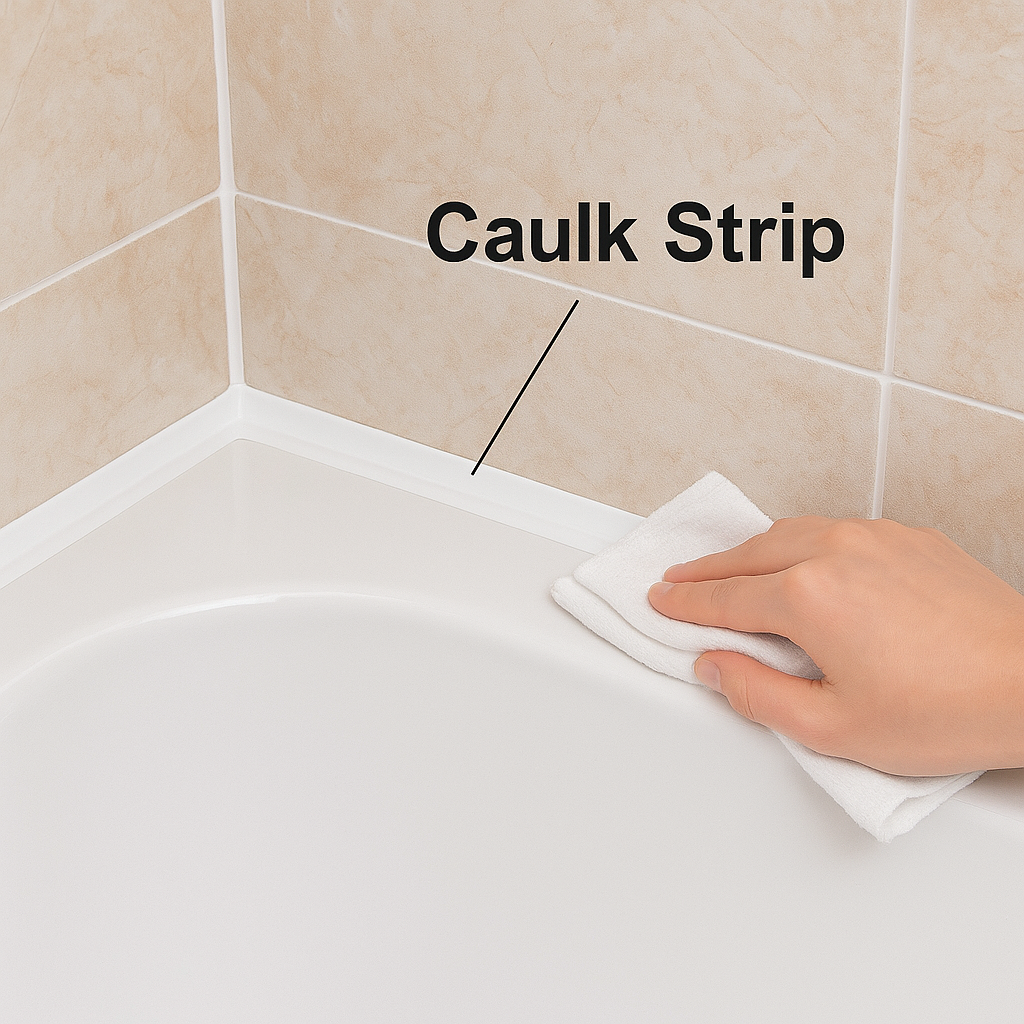 3.2M Self-Adhesive Caulk Tape Sealant Strip – Waterproof PVC Sealing Tape for Kitchen, Bathroom, Toilet & Wall Edges (22mm Wide, White)
