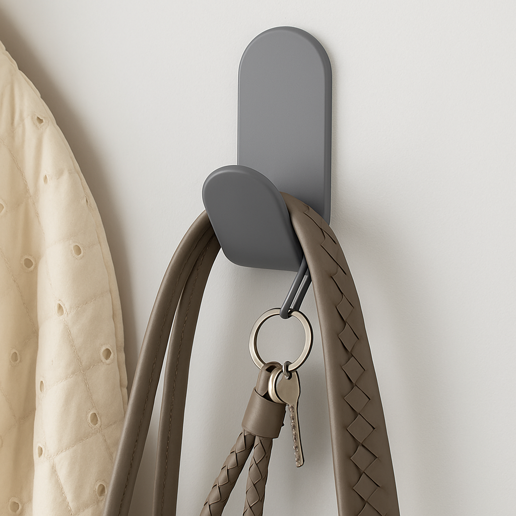 10-Pack Self-Adhesive Wall Hooks – Stainless Steel, Waterproof & Drill-Free for Keys, Towels, Clothes (Modern Home & Kitchen Organizer)