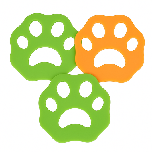 4PCS Reusable Pet Hair Remover for Laundry – Washing Machine Lint Catcher for Dog & Cat Fur (Green & Orange Mix)
