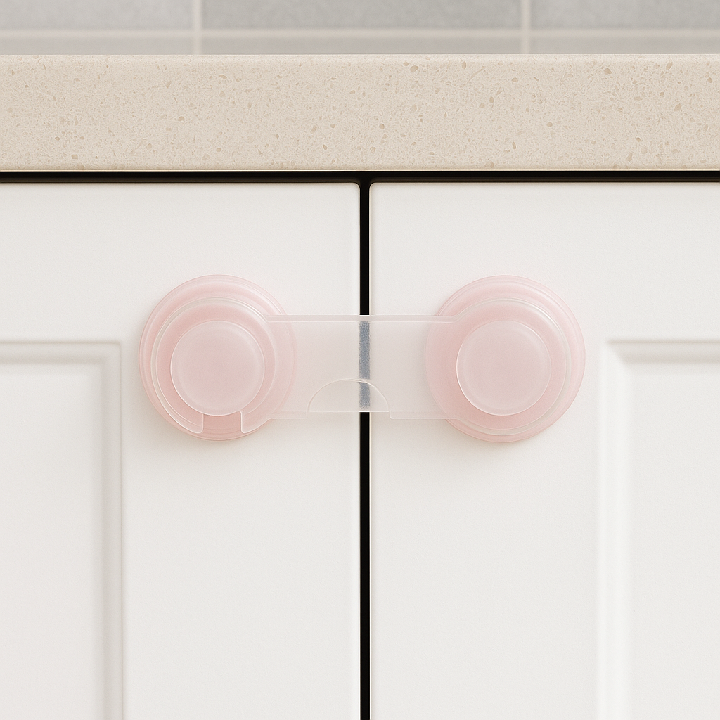 10PCS Baby Safety Cabinet Locks – Transparent Self-Adhesive Childproof Latches for Drawers, Cupboards & Appliances (No Drilling Required)