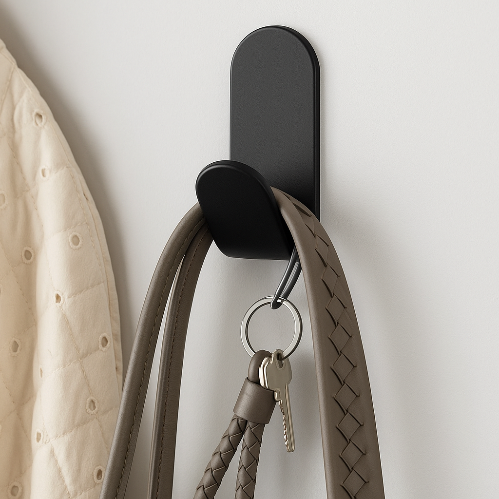 10-Pack Self-Adhesive Wall Hooks – Stainless Steel, Waterproof & Drill-Free for Keys, Towels, Clothes (Modern Home & Kitchen Organizer)