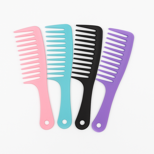 Professional Extra-Large Wide-Tooth Shampoo Rake Comb – 250mm Detangling Hair Brush for Thick, Curly & Wet Hair (Heatless Styling)
