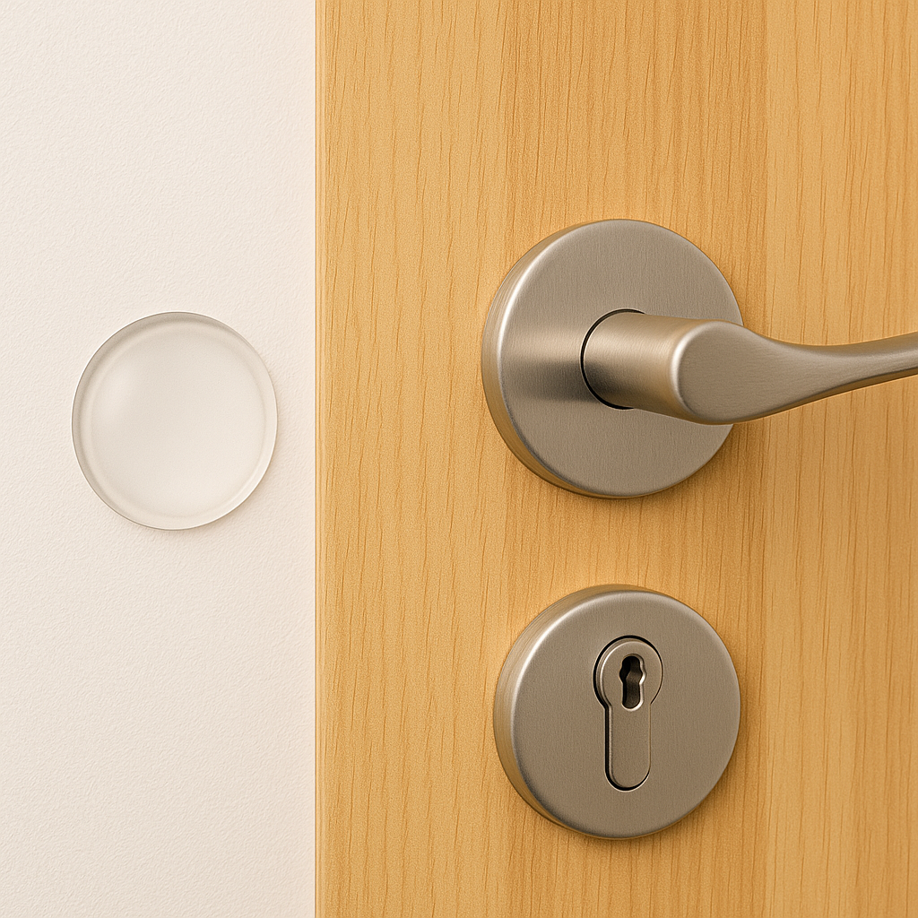 6PCS Silicone Door Handle Wall Protectors – Transparent Self-Adhesive Bumper Pads (Noise-Reducing, Reusable, Anti-Collision)