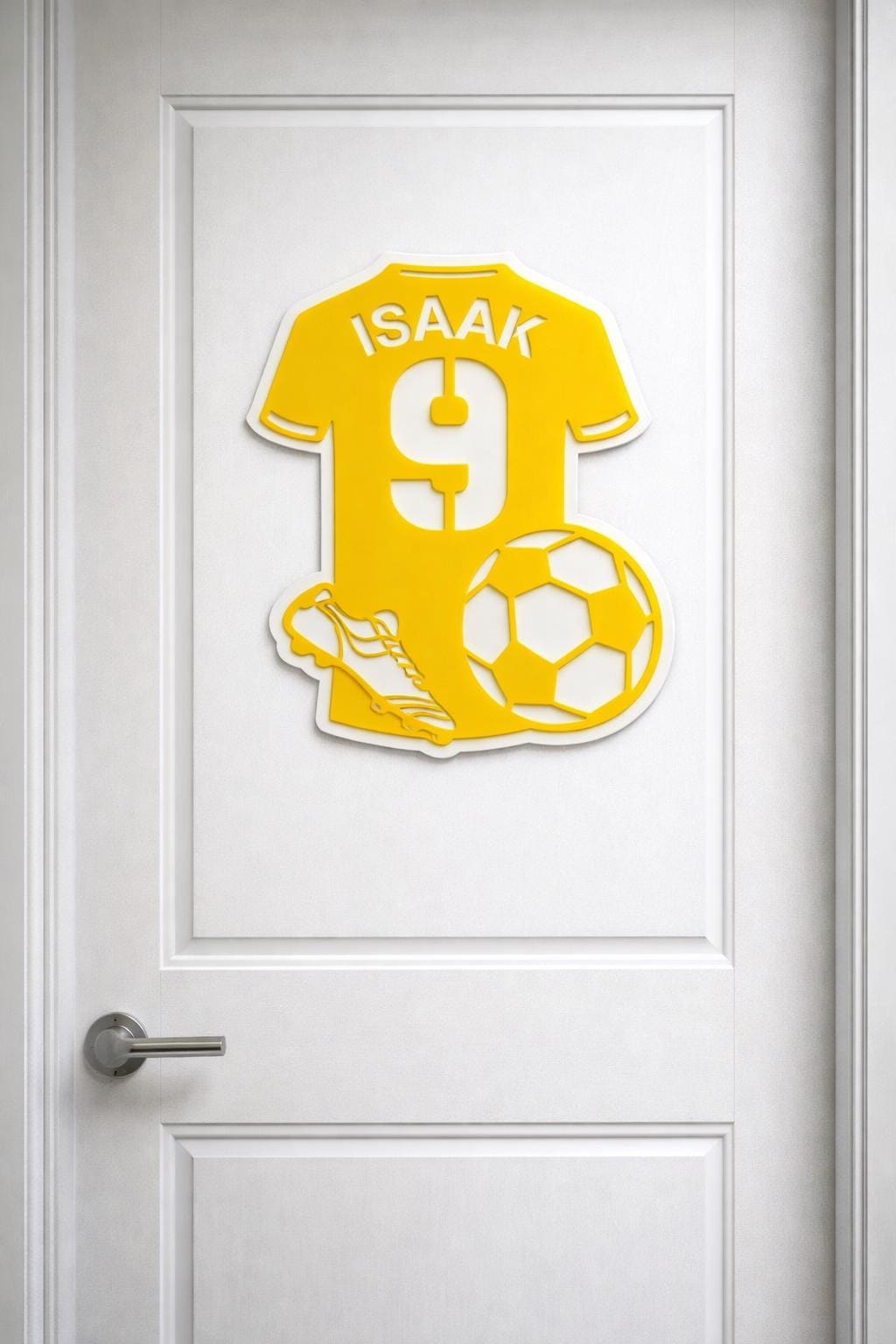 Personalised Football Door Sign | Boys Bedroom Door Plaque | Custom Name Football Shirt Sign | Kids Room Decor | Football Gift Boy