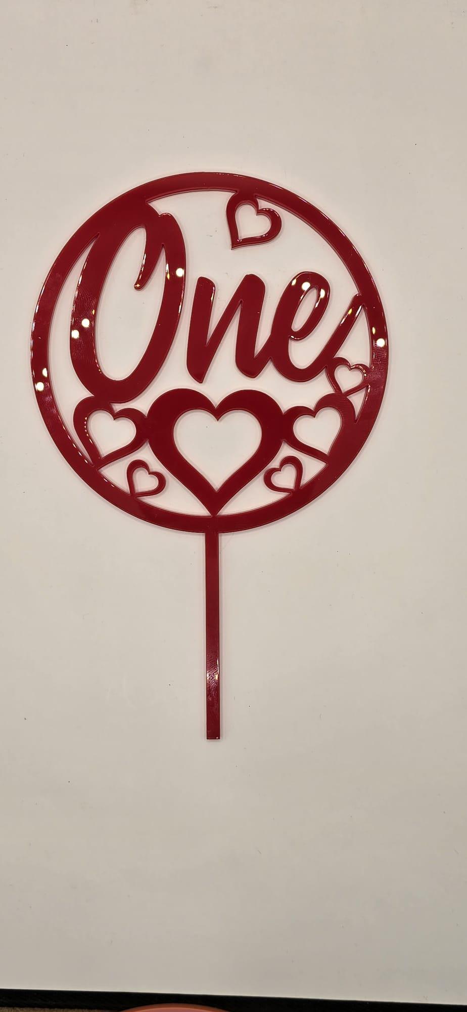 Personalized Acrylic Cake Topper, Custom Name & Age