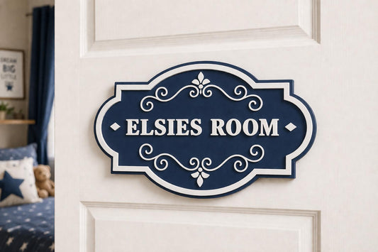 Personalised Pink Door Name Sign | Girls Bedroom Decor | Custom Name Plaque | Nursery Door Sign | 3D Acrylic Sign | Handmade UK