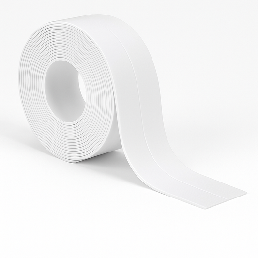 3.2M Self-Adhesive Caulk Tape Sealant Strip – Waterproof PVC Sealing Tape for Kitchen, Bathroom, Toilet & Wall Edges (22mm Wide, White)