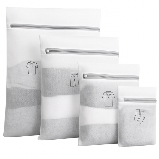3/4/5/7-Pack Mesh Laundry Bags for Washing Machine – Delicates Wash Net Organizer Set for Clothes, Underwear, and Travel (Durable Zippered Pouches)