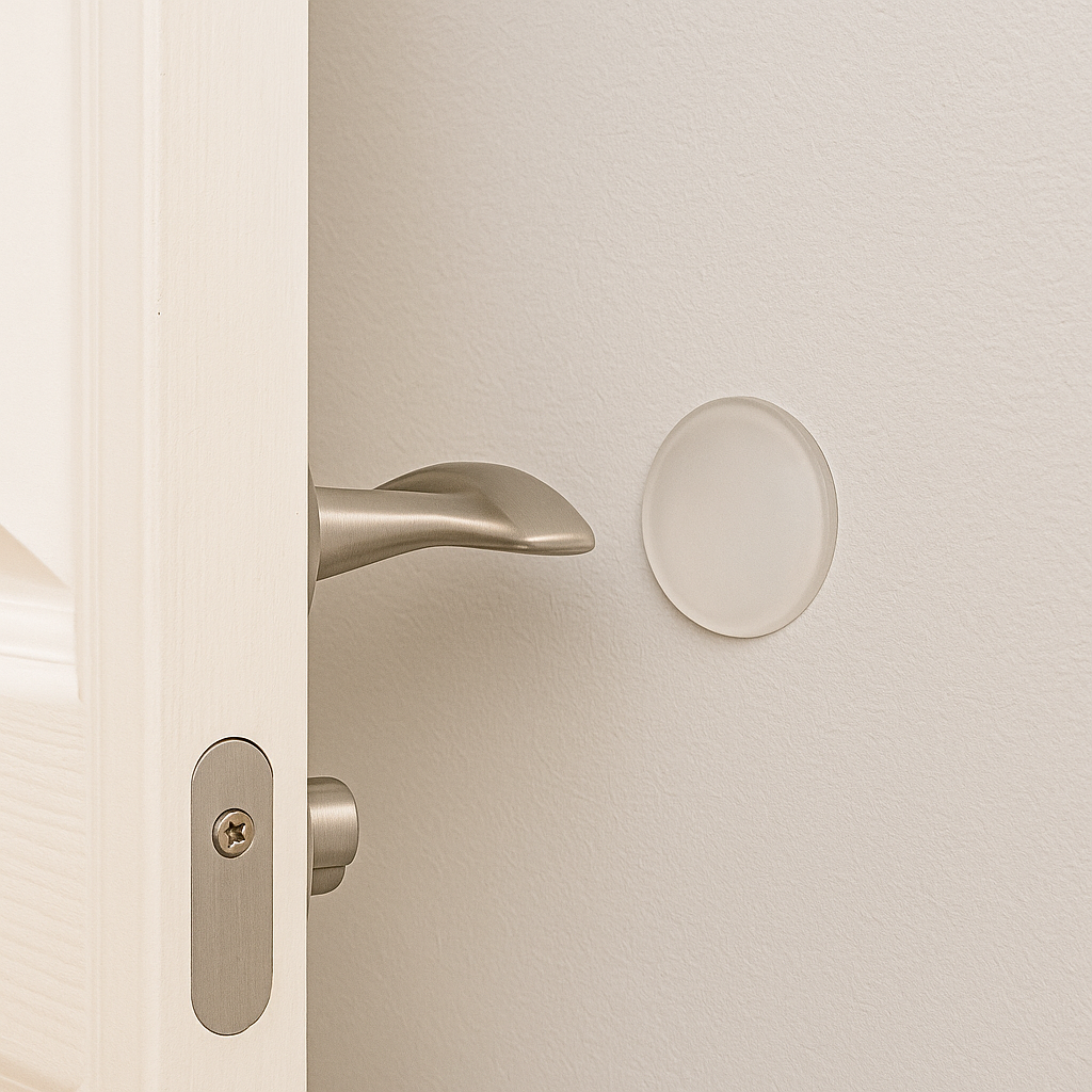 6PCS Silicone Door Handle Wall Protectors – Transparent Self-Adhesive Bumper Pads (Noise-Reducing, Reusable, Anti-Collision)
