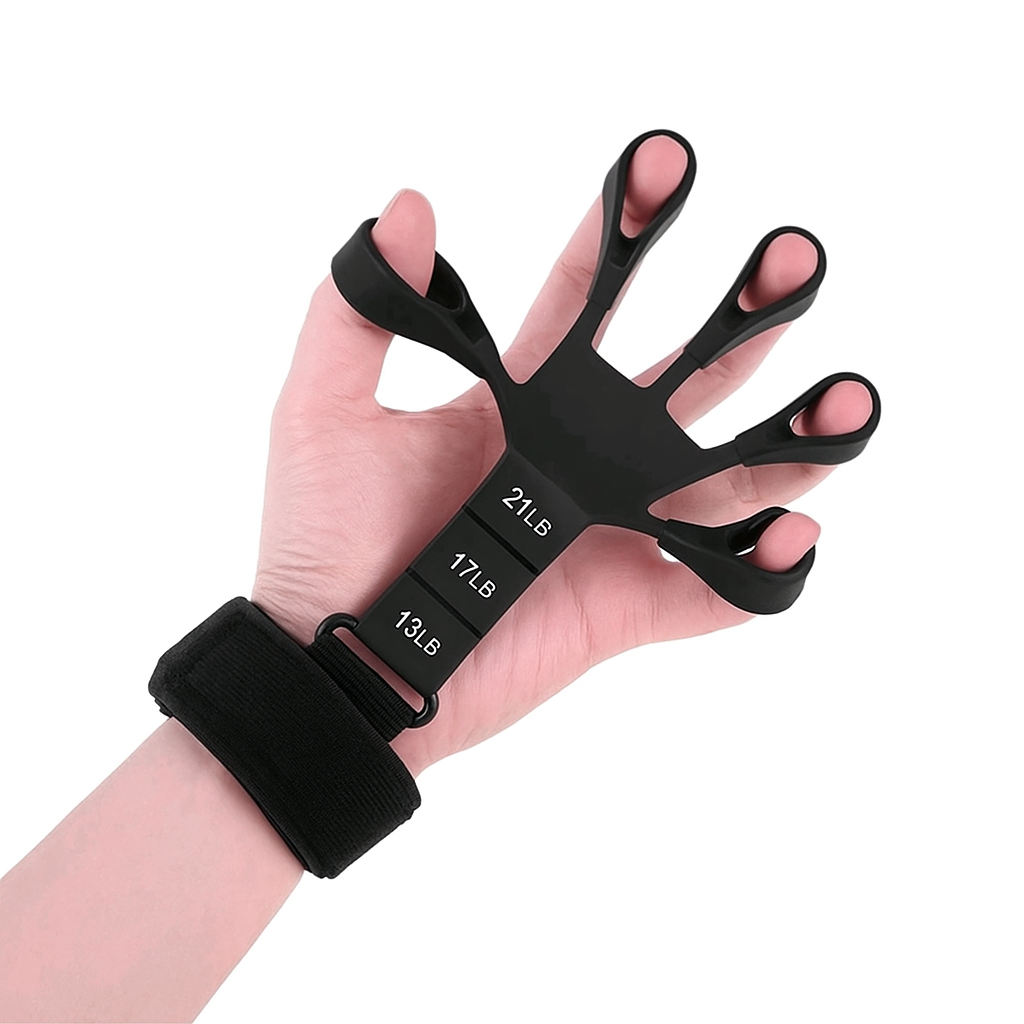 TWIN PACK Finger Grip Strengthener & Hand Trainer – Adjustable Forearm & Wrist Exerciser for Gym, Climbing, Guitar, Rehab (UK Stock)