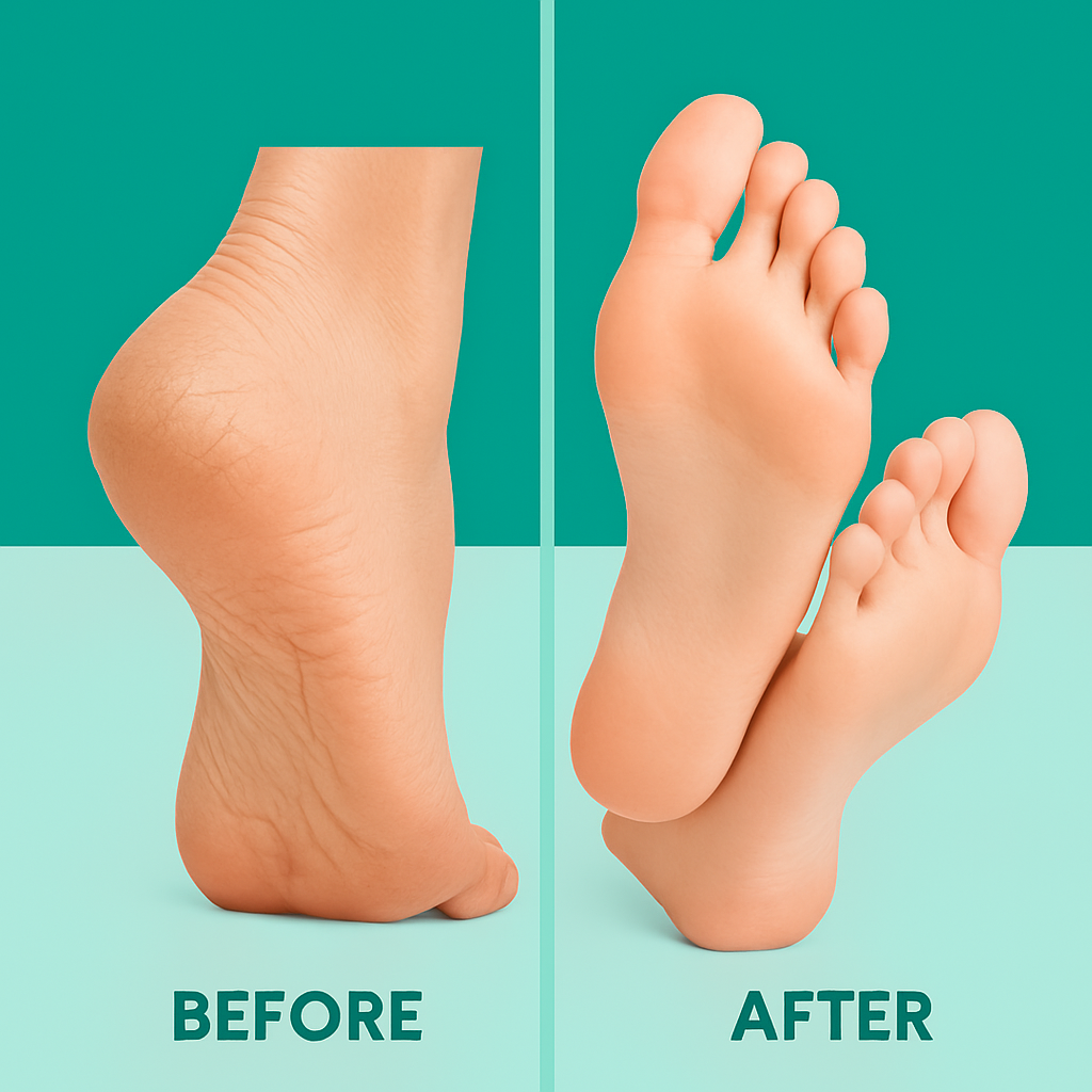 2pcs Silicone Gel Heel Socks – Moisturizing, Cracked Foot Repair, Reusable & Waterproof