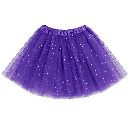 Sparkling Tutu Skirt for Women & Girls – Fancy Dress-Up Costume for Parties, Dance, Halloween & Events (Elastic Waist, 3-Layer Tulle)
