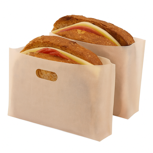 1/5/10-Pack Reusable Toaster Bags – Non-Stick Toastie Pockets for Sandwiches, Grilled Cheese, Pizza & More (Mess-Free, Eco-Friendly)