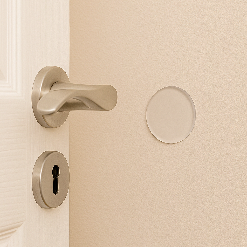 6PCS Silicone Door Handle Wall Protectors – Transparent Self-Adhesive Bumper Pads (Noise-Reducing, Reusable, Anti-Collision)