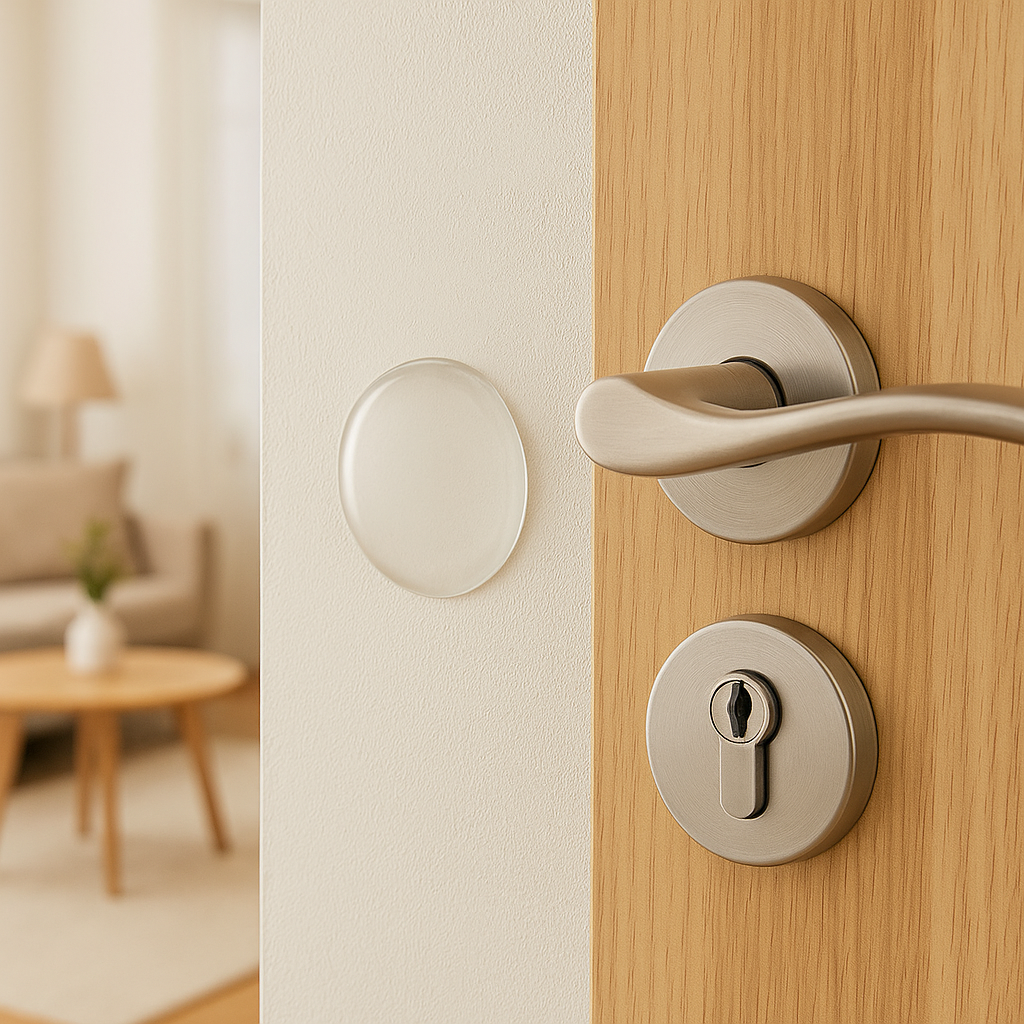 6PCS Silicone Door Handle Wall Protectors – Transparent Self-Adhesive Bumper Pads (Noise-Reducing, Reusable, Anti-Collision)