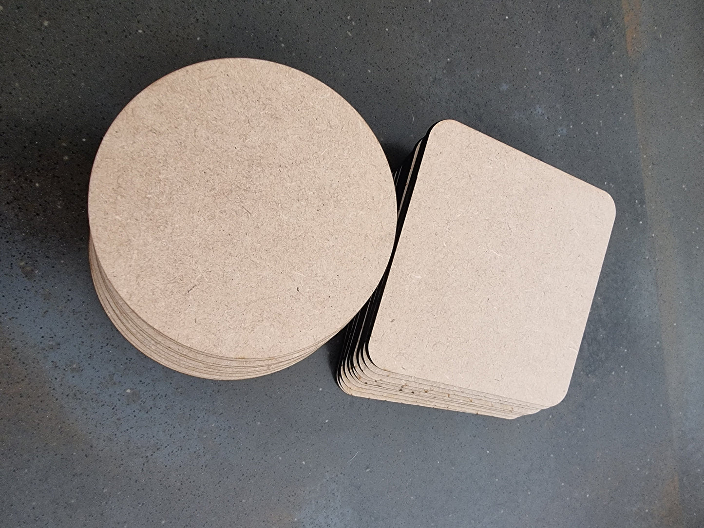 MDF Craft Blanks | Laser Cut Coaster Shapes | Cricut & Engraving DIY Craft Supplies UK x10
