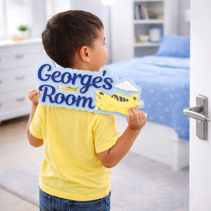 Personalised Kids Door Name Sign | Custom Nursery Bedroom Plaque | Child Name Sign | Wooden Acrylic Room Decor | Baby Gift UK