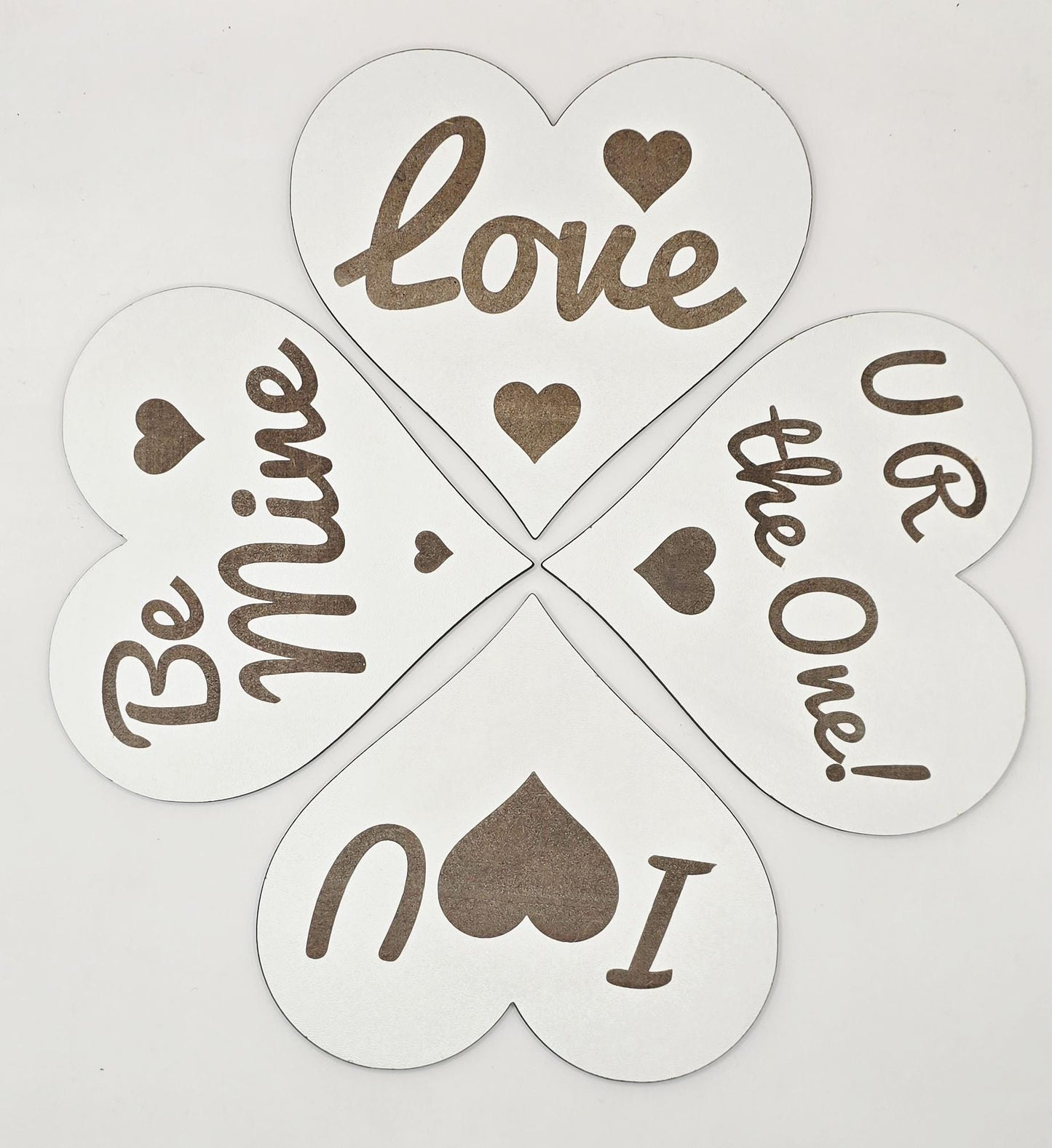 Personalised Valentines day Coasters Hearts. Gifts for Her/Him/They