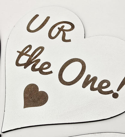 Personalised Valentines day Coasters Hearts. Gifts for Her/Him/They