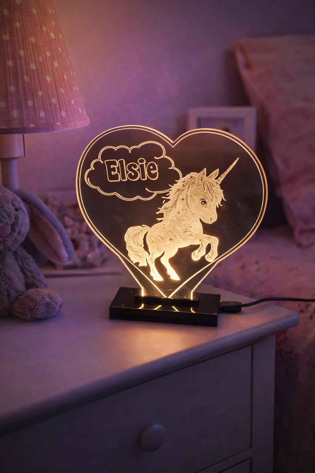 Personalised LED Night Light | Unicorn, Football, Animals, Princess Designs