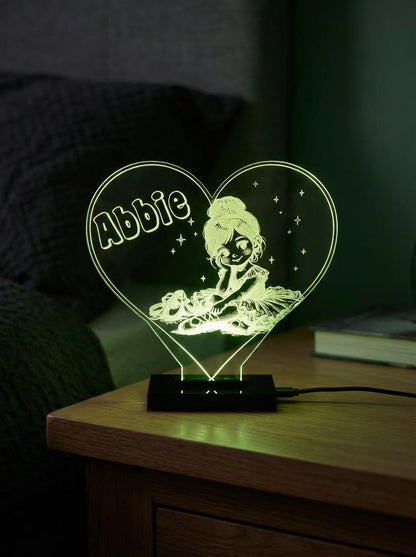 Personalised Ballerina LED Night Light, Colour Changing Acrylic Lamp