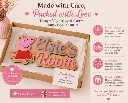 Personalised Kids Room Name Sign UK Wooden Door Plaque Custom Bedroom Nursery Sign Girls Room Decor