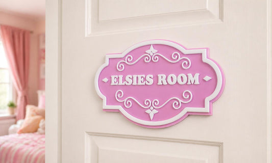 Personalised Door Name Sign | Custom Kids Bedroom Plaque | Nursery Door Sign | 3D Acrylic Name Sign | Girls & Boys Room Decor | Handmade UK