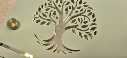 Sage Green House Sign Personalised Address Plaque Mirror Gold Acrylic Door Number Sign Modern House Sign UK