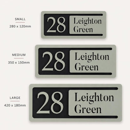 Personalised House Number Sign | Modern 3D Acrylic Address Plaque | Street Name House Sign | Sage Green Door Number Sign