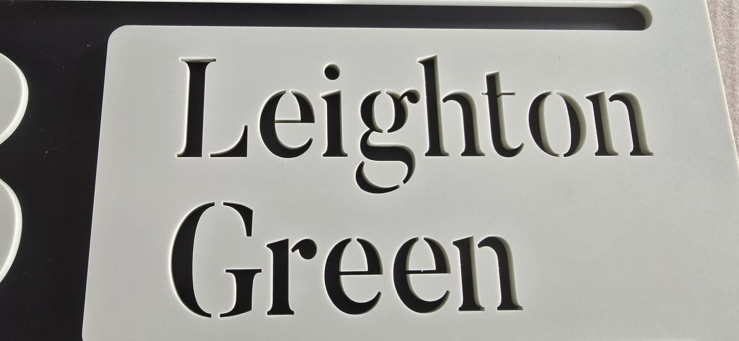 Personalised House Number Sign | Modern 3D Acrylic Address Plaque | Street Name House Sign | Sage Green Door Number Sign