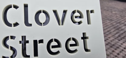 Personalised House Number Sign – Compact Sage Green Acrylic Address Plaque, 15 × 8 cm, Hidden Fixings